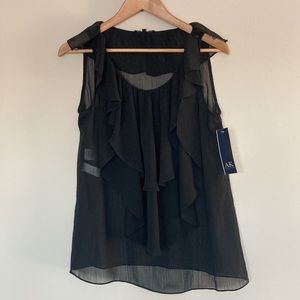 Anne Klein Black Sleeveless Top. NWT